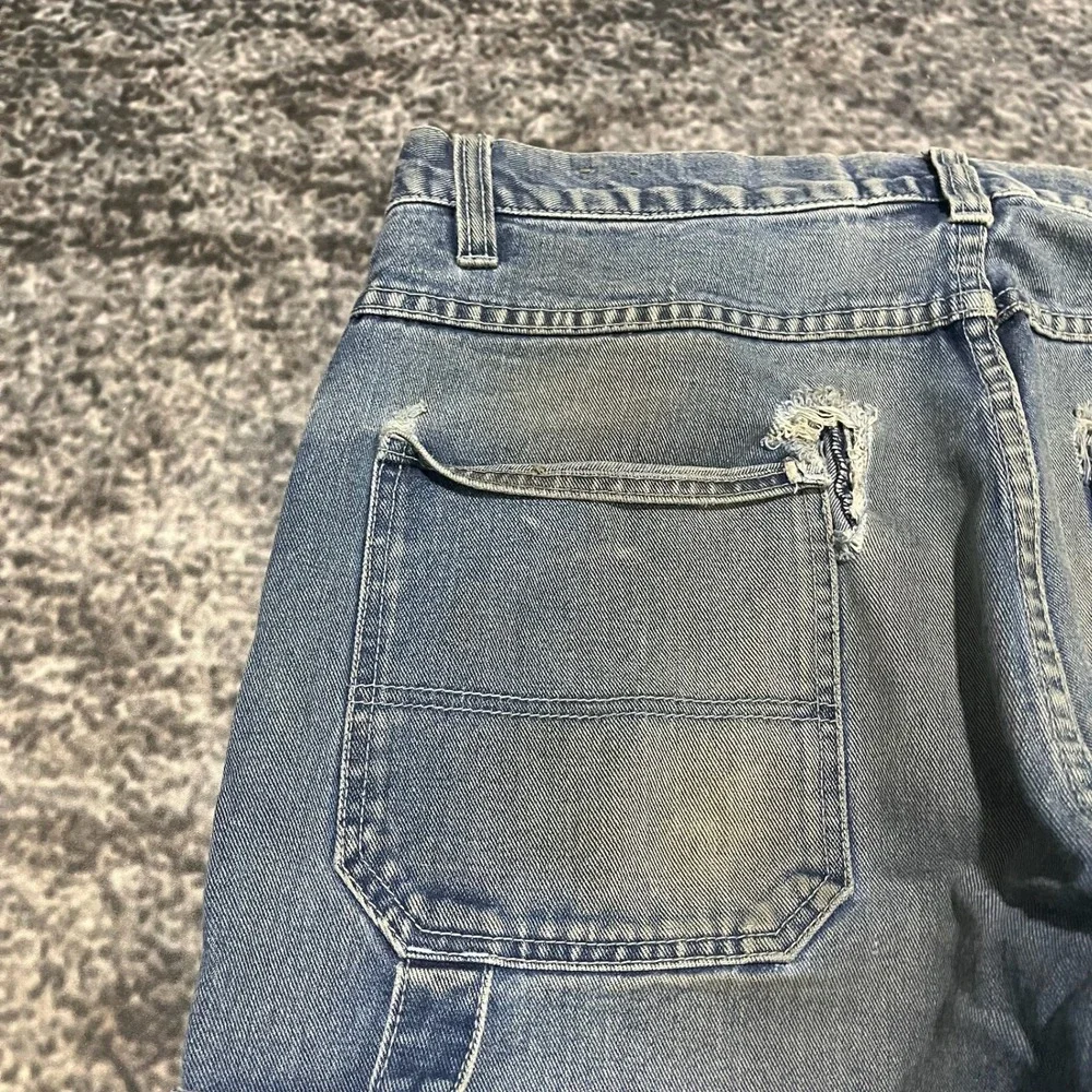 Vintage‎ Godbody Jeans Mens 36x32 Blue Distressed Carpenter Baggy Wide Leg Y2K